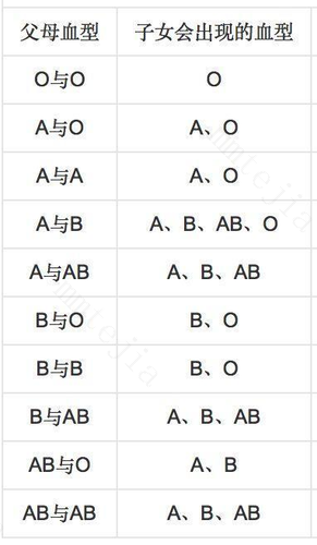 宝爸o型血，宝妈b型血，宝宝会是什么血型？ 宝爸a型血宝妈o型血宝宝会是什么血型